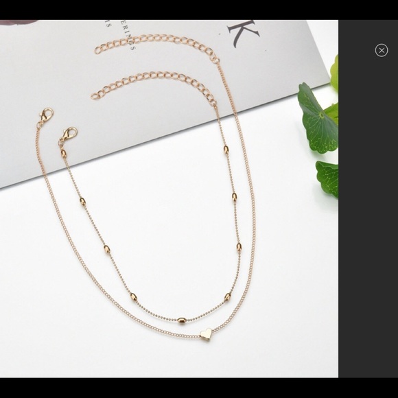 ONLY 1 LEFT!⭐️❤️ Gold Heart Simple Dotted Necklace - Picture 4 of 4